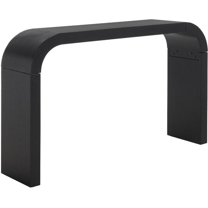 Liasonya Curved Console Table - Black - Safavieh