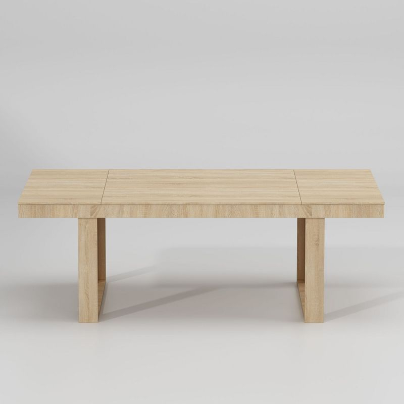 FUFU&GAGA Yellow Log Color Modern Desk For Conference Room Table Computer Desk