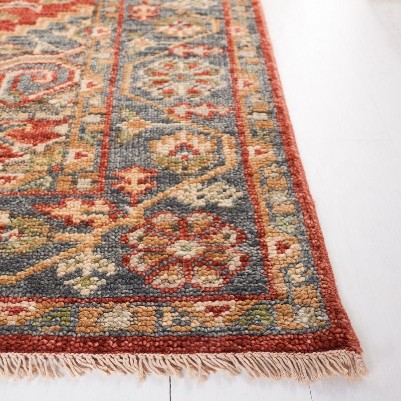 Samarkand SRK121 Hand Knotted Area Rug - Red/Blue - 8'x10' - Safavieh.