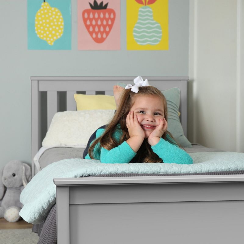 Max & Lily Twin-Size Bed with Trundle, Grey