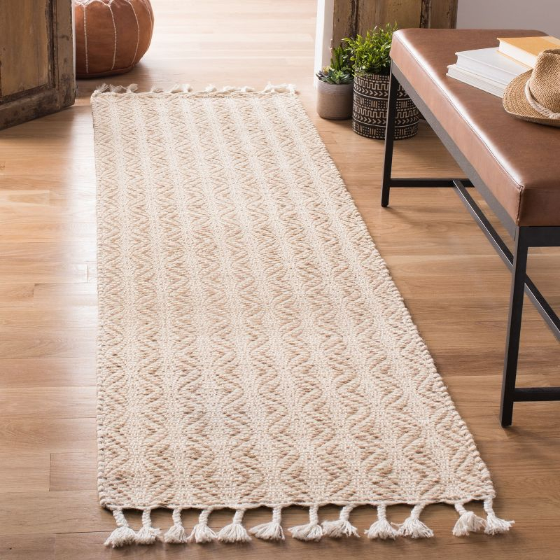Natura NAT153 Hand Loomed Runner Rug - Beige - 2'3"x8' - Safavieh.