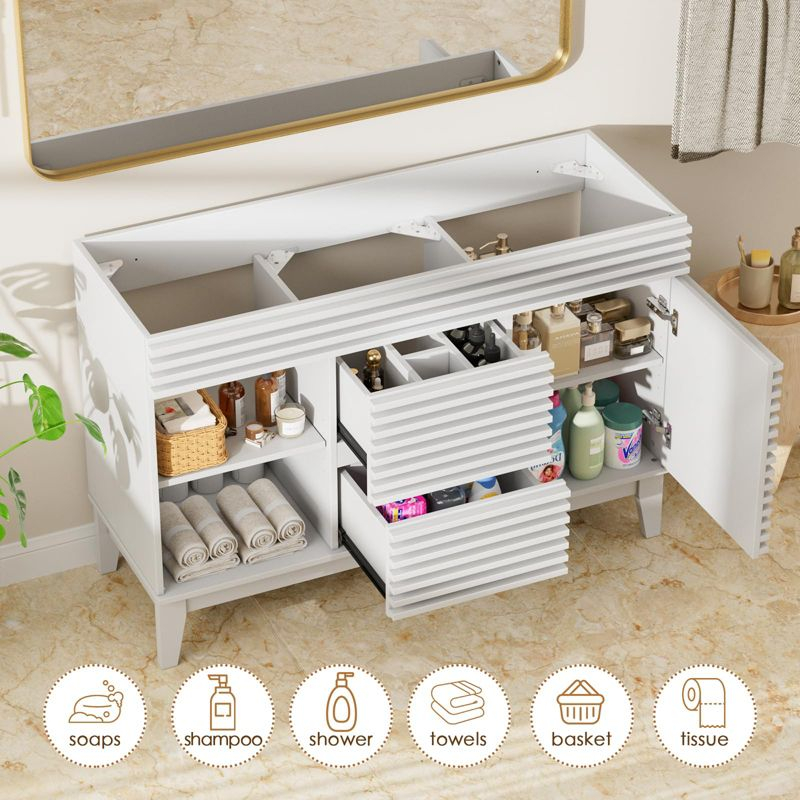 48.0 in. Freestanding Bath Vanity Cabinet without Top in Polar White Assembly required
