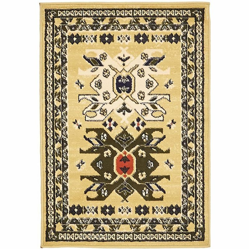 Unique Loom 2' 0 x 3' 1 Cream Taftan Oasis Area Rug