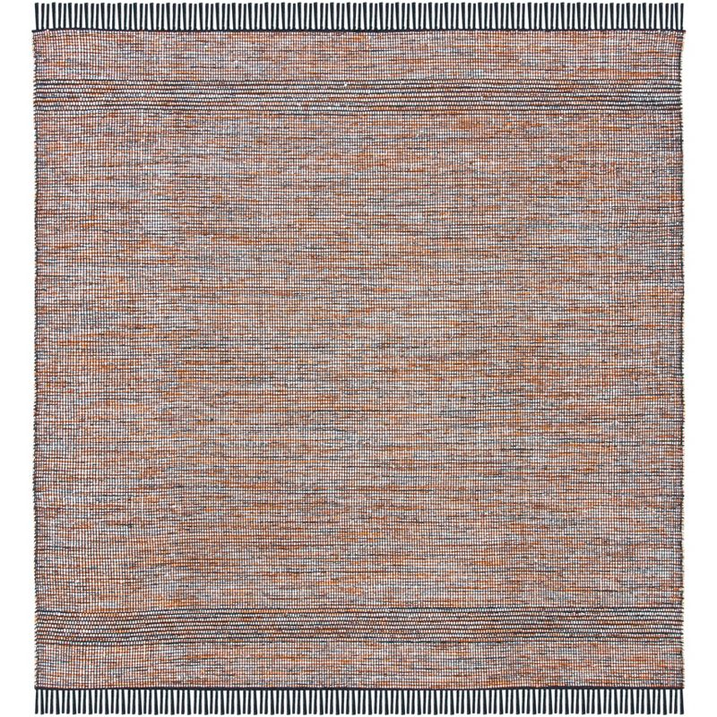Montauk MTK620 Hand Woven Area Rug - Orange/Black - 6'x6' - Safavieh.