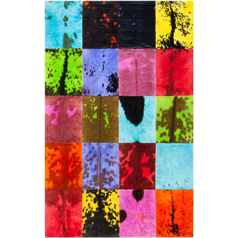 Studio Leather STL165 Hand Woven Area Rug - Black/Multi - 5'x8' - Safavieh.