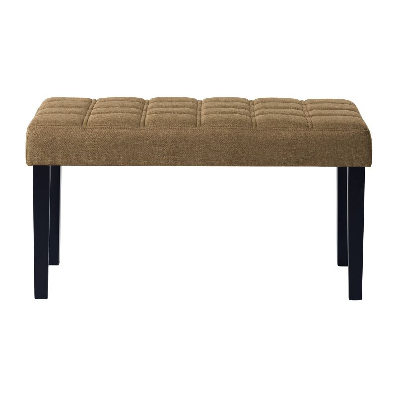 California Fabric Tufted Bench Beige - CorLiving