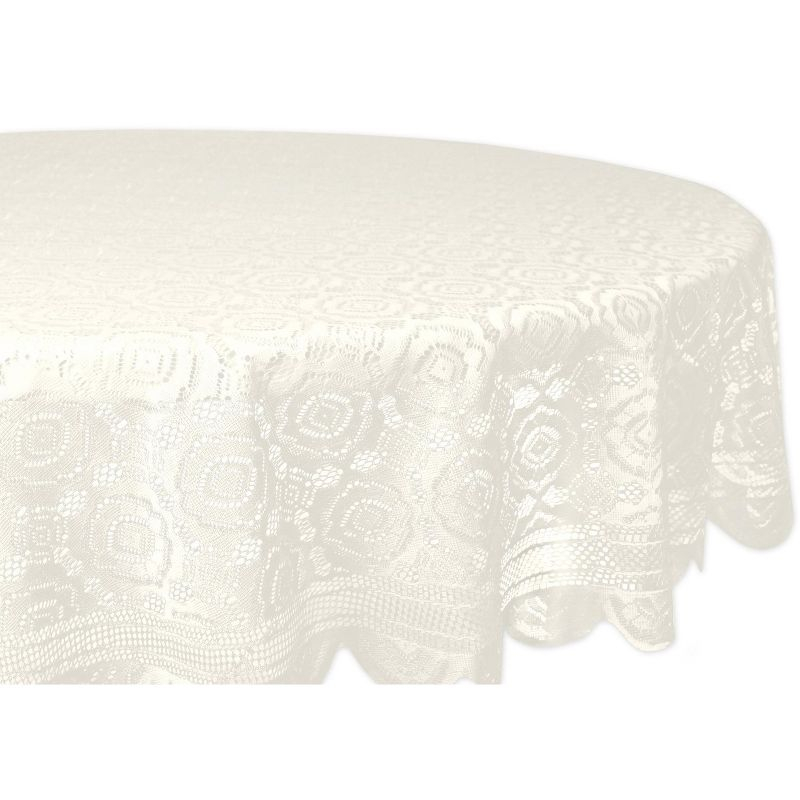 Design Imports  Lace Tablecloth, Vintage, 63" Round