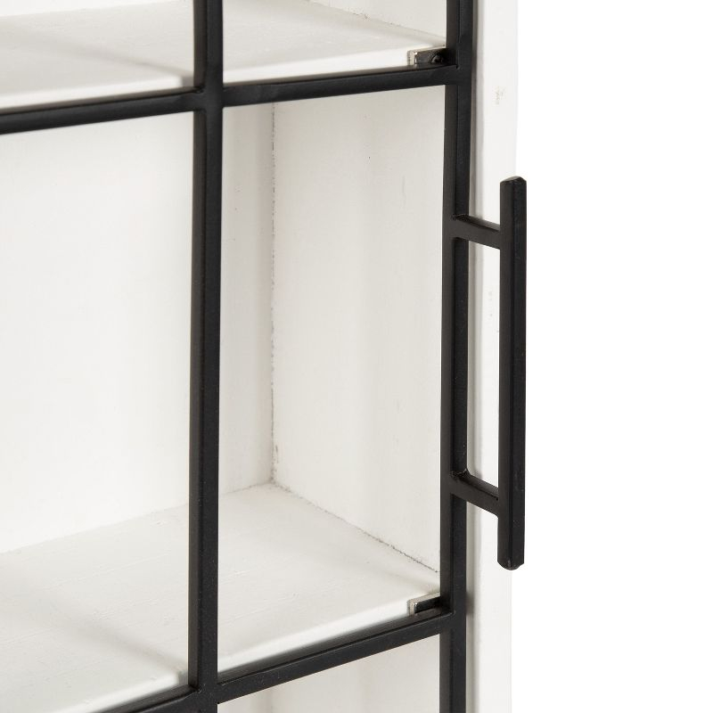 Kate and Laurel Megara Arched Wall Mounted Cabinet, 16x6x24, Black