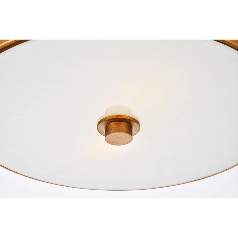 Elegant Lighting Hazen 2 light 12 inch Vintage Gold flush mount