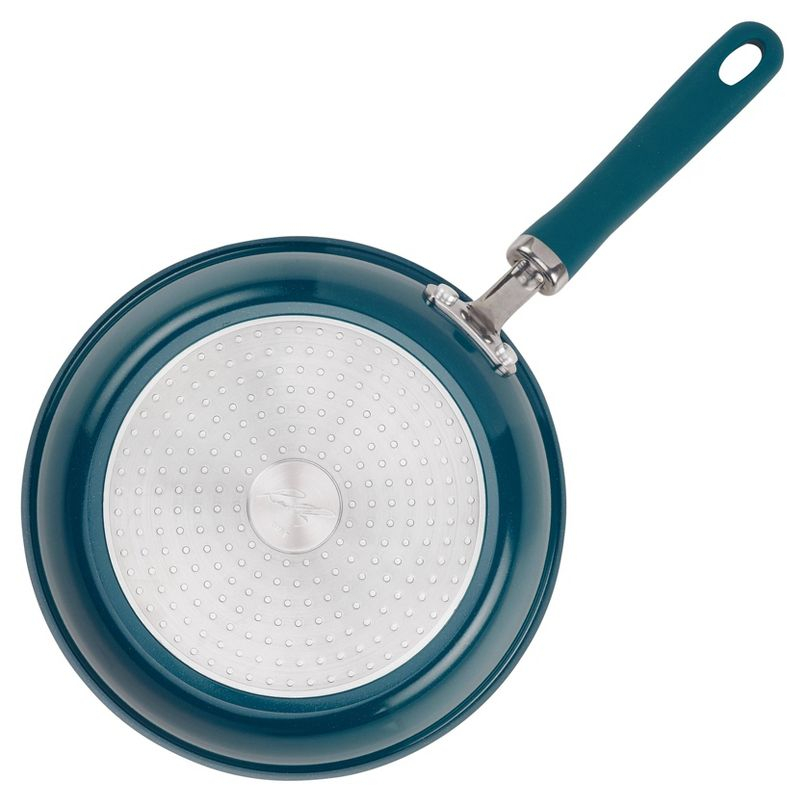 Rachael Ray Create Delicious 9.5" Aluminum Nonstick Deep Skillet with Lid Teal