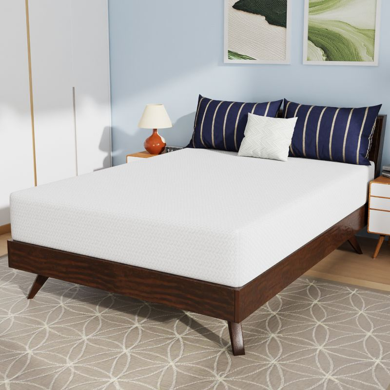 FDW 10 Inch Full Memory Foam Mattress Cooling Gel Bamboo Charcoal Infused Mattress Mattress CertiPUR-US Certified Breathable Bed Mattress,White (Full)