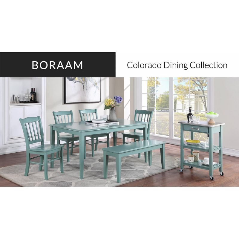 Boraam Colorado Wood Dining Bench Aspen Valley: Farmhouse Style, 600 lbs Capacity, Rectangle Shape