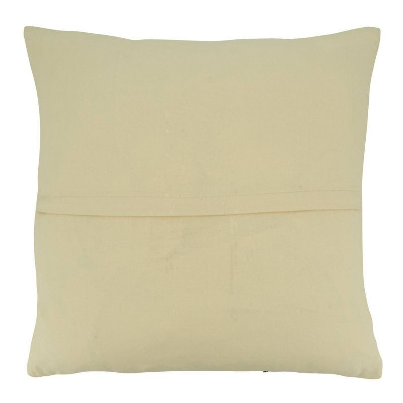 20"x20" Oversize Stitch Line Design Square Throw Pillow Cover Natural - Saro Lifestyle: Zipper Closure, Machine Washable