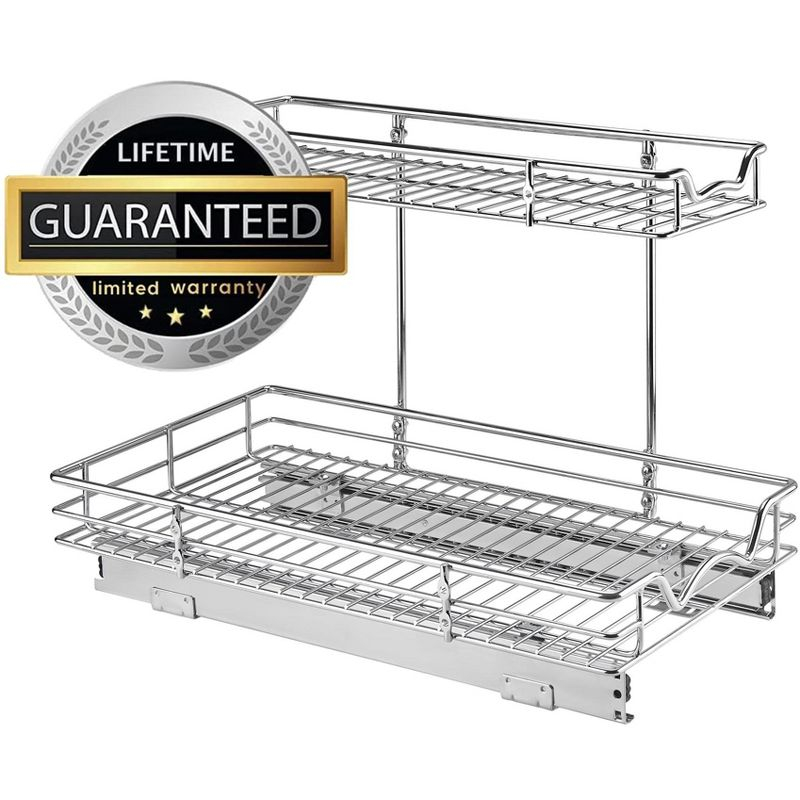 Hold N' Storage - 2 Tiers Under the Sink Organizer and Storage Pull Out - 11" W x 21" D