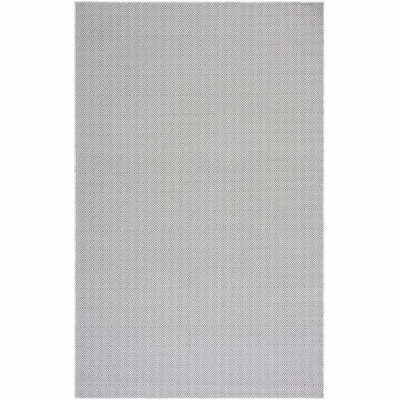 Hampton HTN230 Indoor/Outdoor Machine Made Area Rug - 5'1"x7'6" - Grey - Safavieh