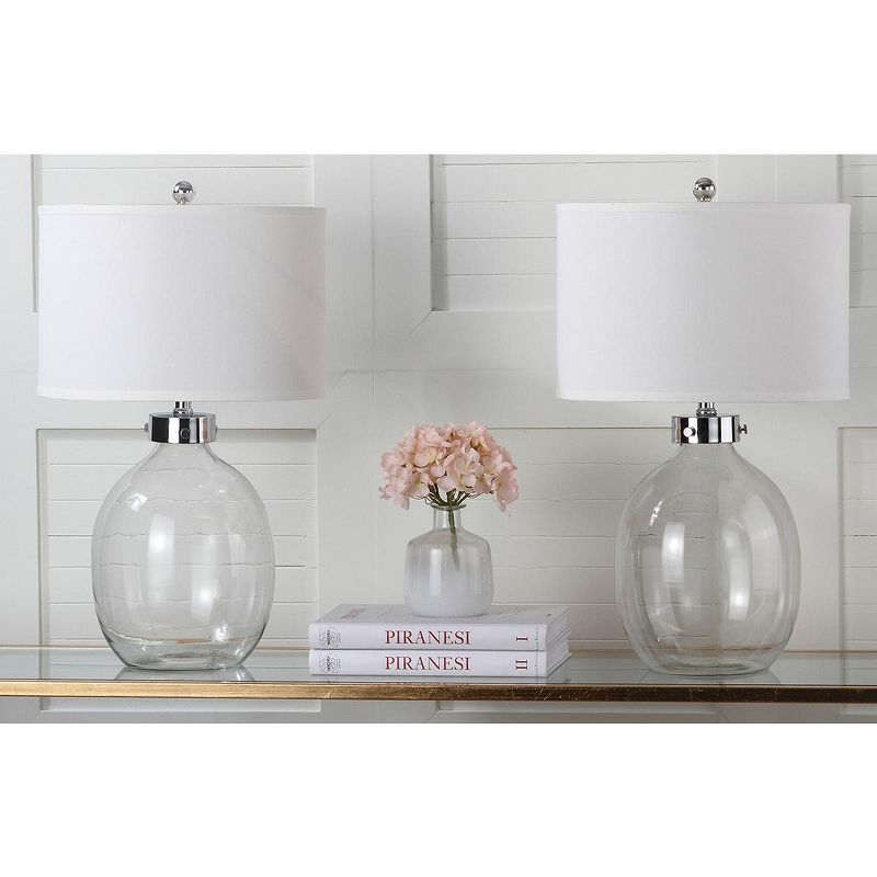 Neville Clear Glass Table Lamp (Set of 2) - LIT4067 - Glass - Safavieh