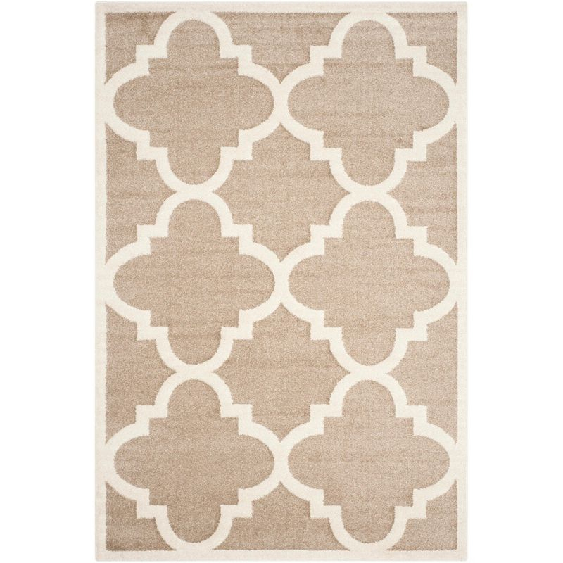Amherst AMT423 Power Loomed Indoor Area Rug - Wheat/Beige - 6'x9' - Safavieh