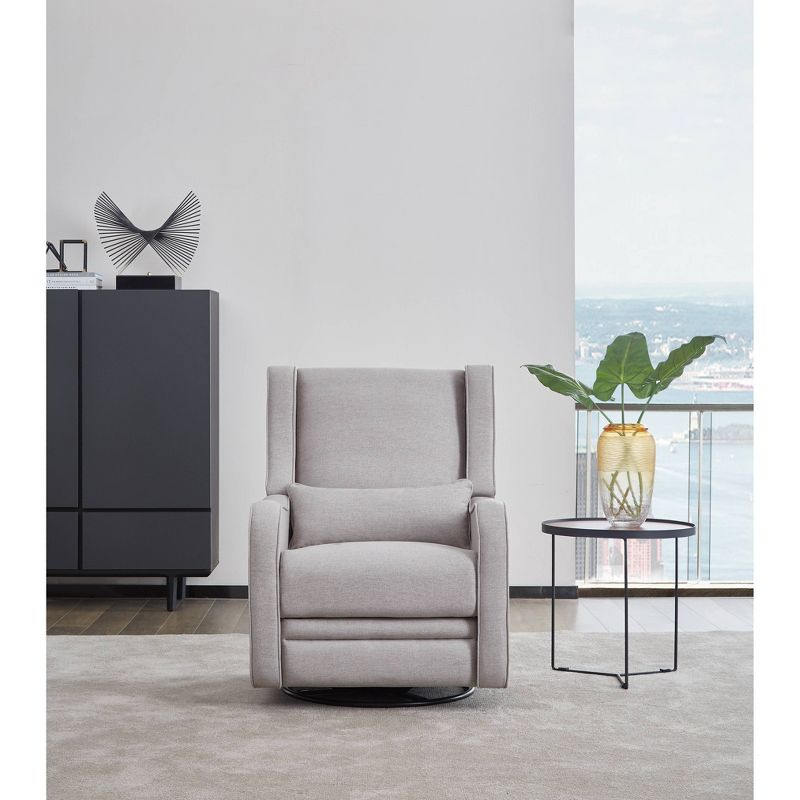 Westwood Design Elsa Manual Swivel Glider Pearl - River Gray