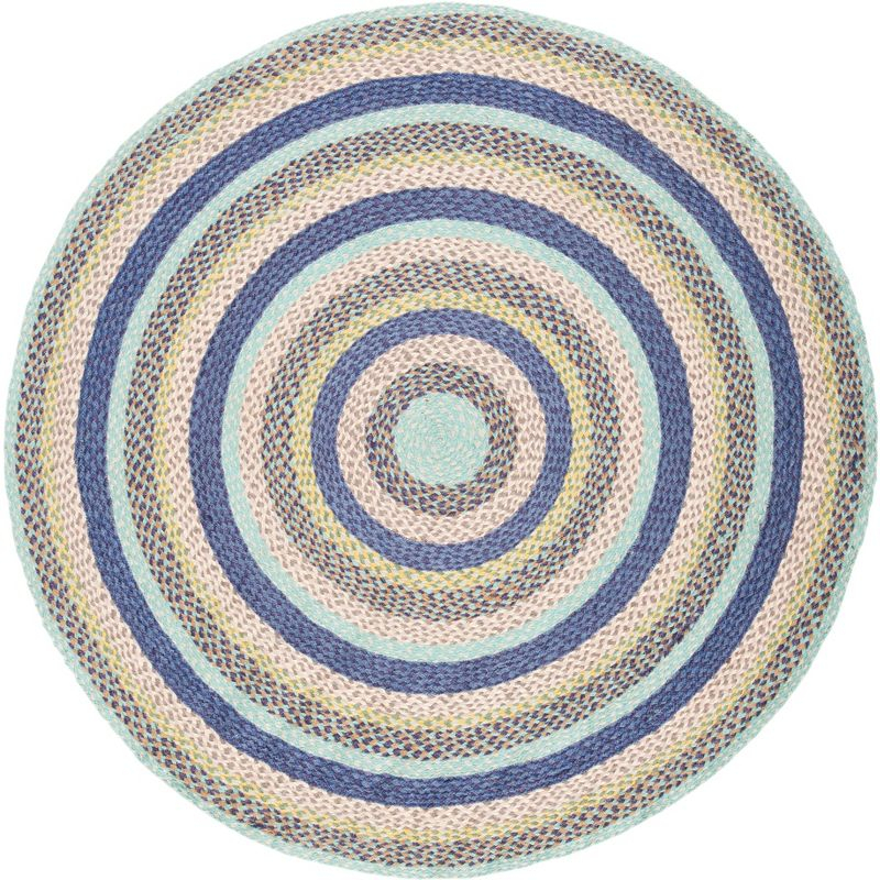 Cape Cod CAP241 Hand Woven Area Rug - Blue/Green - 4' round - Safavieh.