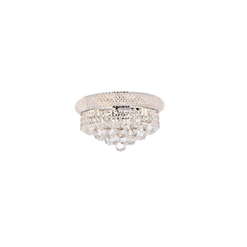 Elegant Lighting Primo 6 light Chrome Flush Mount Clear Royal Cut Crystal