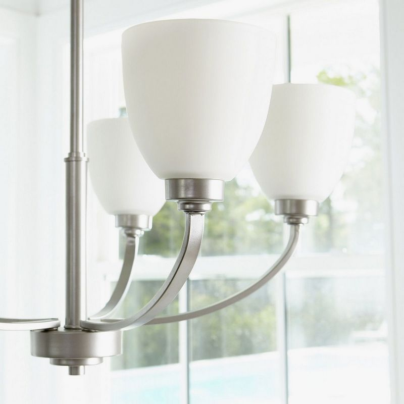 Quorum Lighting Reyes 5-Light Chandelier, Classic Nickel, 26 Width, 24.25 Height