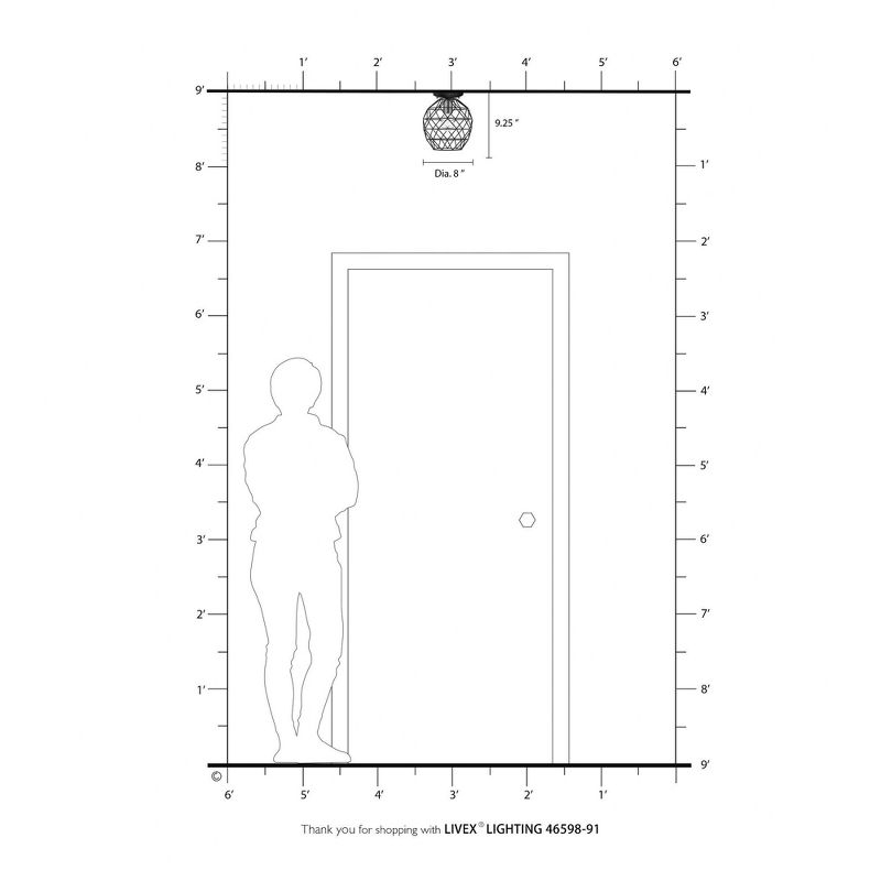 Livex Lighting Geometrix 1 - Light Flush Mount in  Brushed Nickel