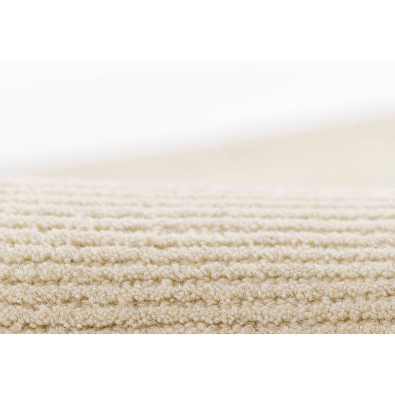 Momeni 2'x4' Everett Beverly Handtufted Area Rug Ivory: Wool, Geometric Abstract Pattern, Low Pile, Indoor Use
