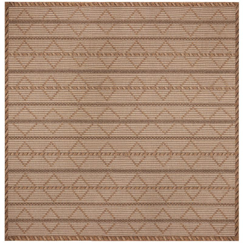 Liora Manne Monterey Delicate Diamond Indoor/Outdoor Rug Black 7'10" Square