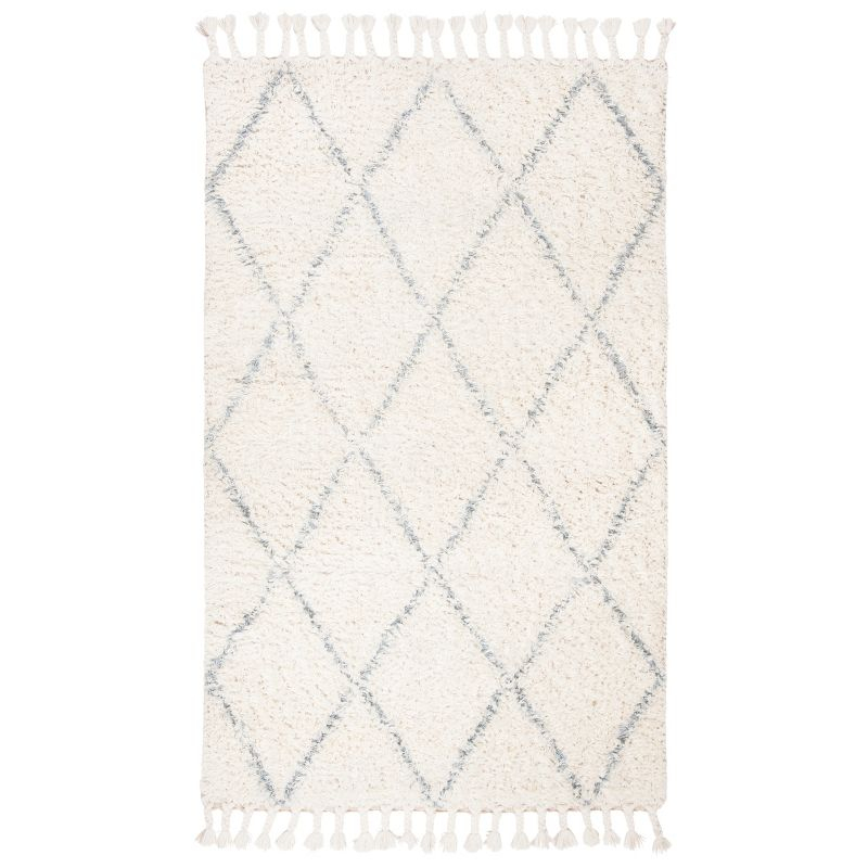 Casablanca CSB951 Hand Tufted Area Rug - Blue/Ivory - 4' X 6' - Safavieh.