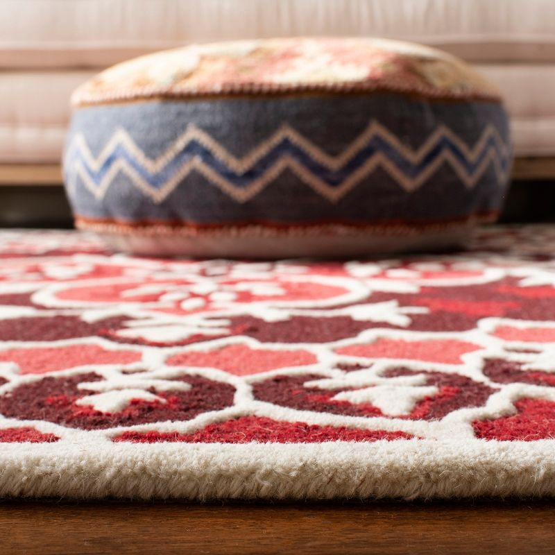 Bellagio BLG610 Hand Tufted Accent Rug - Red/Ivory - 2'x3' - Safavieh.