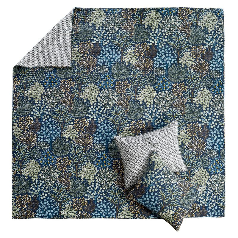 English Forest Navy Full/Queen Quilt Set - Levtex Home
