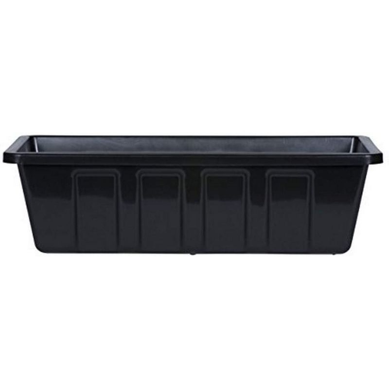 Novelty Poly-Pro Plastic Indoor/Outdoor Liner/Planter Flower Box, Black, 18 inch