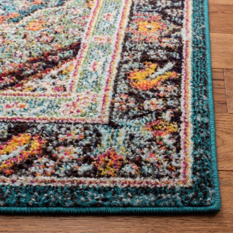 Madison 200 MAD252 Power Loomed Indoor Area Rug - Navy/Turquoise - 8'x10' - Safavieh