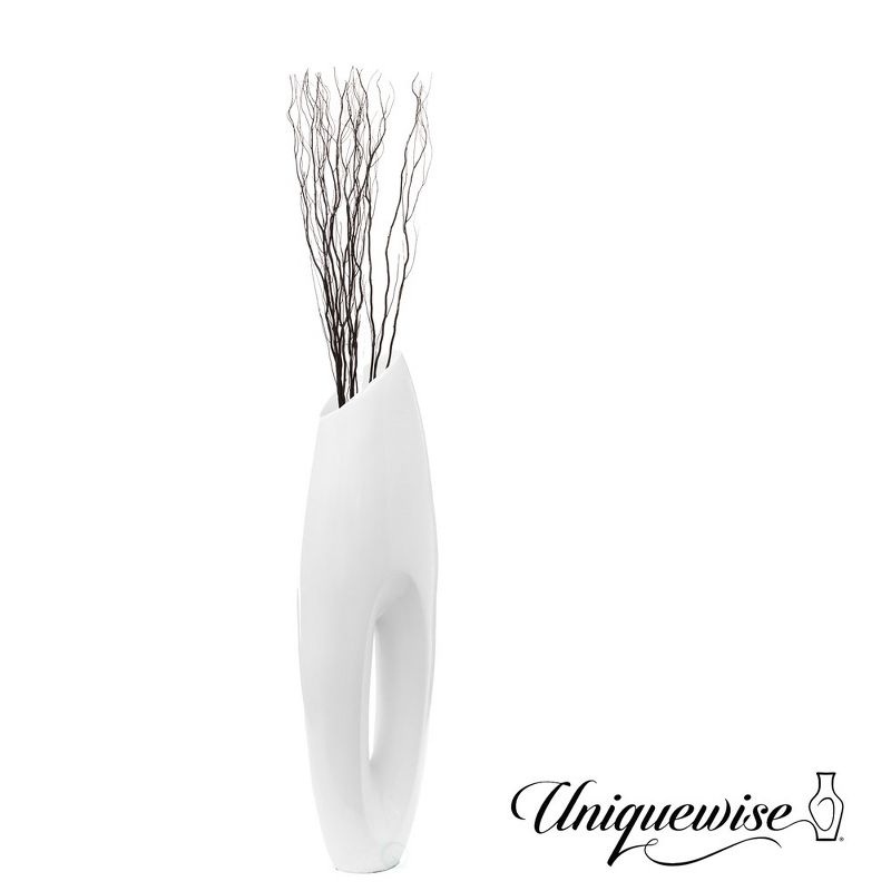Uniquewise Tall Floor Vase, Modern White Large Floor Vase, 40-inch Vase, Decorative Lightweight Vase, Home Decor, Large