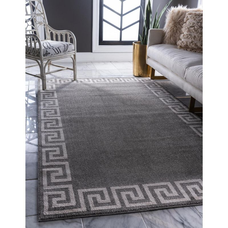 Unique Loom Athens Collection Area Rug - Modern (7' 1" x 10' Rectangle Gray/Beige)