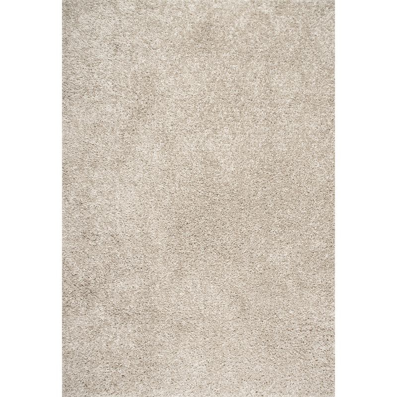 Nuloom Kara Solid 7x9 Shag Indoor Area Rug for Living Room Bedroom Dining Room Nursery, Beige