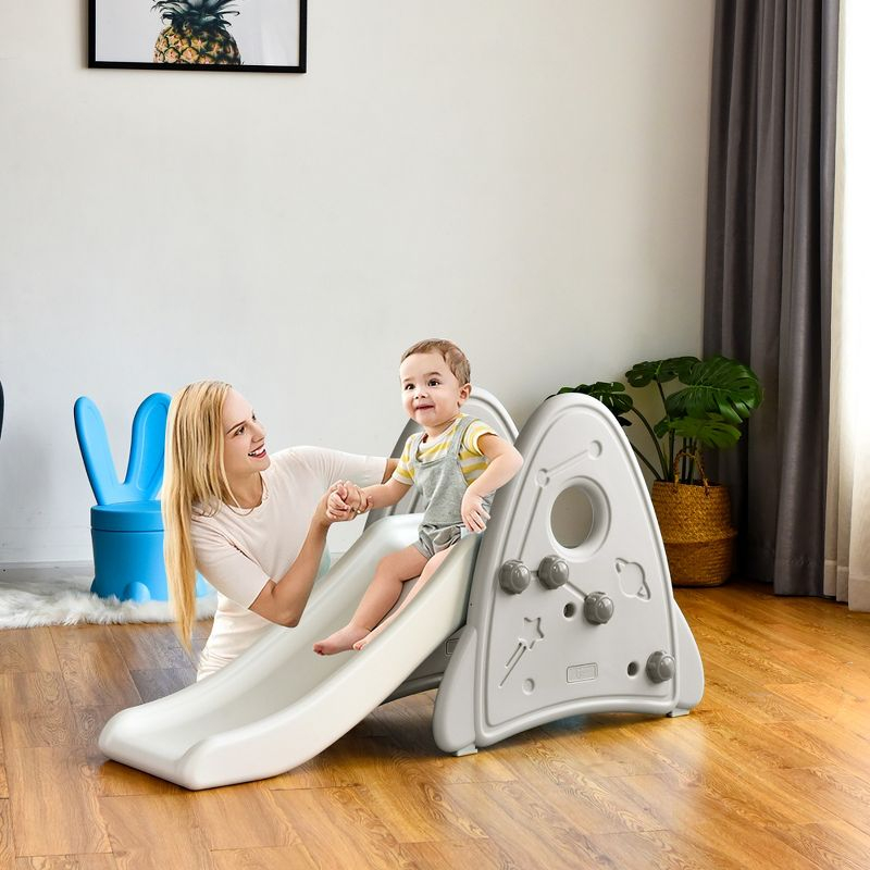 Costway Baby Slide Indoor First Play Climber Slide Set for Boys Girls Gray