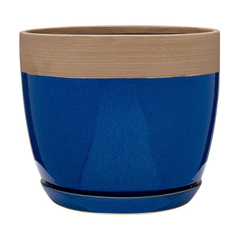 Southern Patio 12" Ana Planter in Navy Finish - Southern Patio