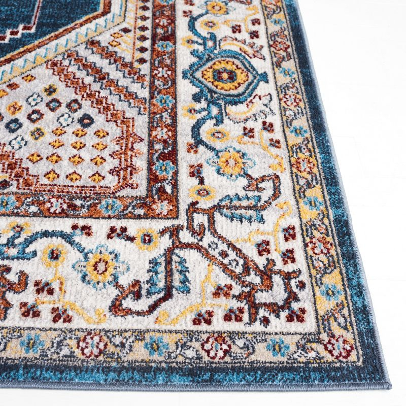 Bayside BAY104 Power Loomed Area Rug - Blue/Gray - 6'7"x6'7" - Safavieh.