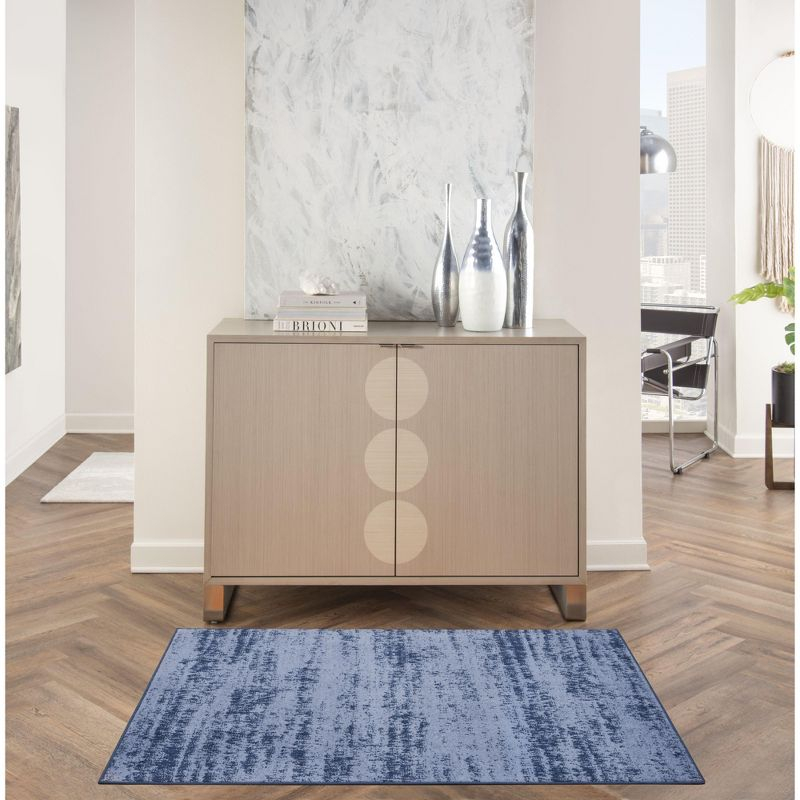 Nourison Essentials 3' x 5' Denim Modern Indoor/Outdoor Rug