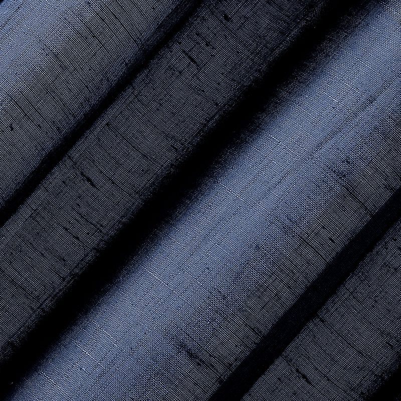84"x52" Slub Textured Linen Blend Grommet Top Curtain Navy - Archaeo: Modern Light Filtering Panel