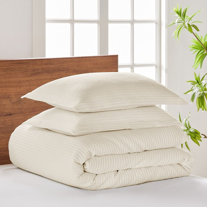 Cloud Waffle Cream Twin Comforter Set - Levtex Home