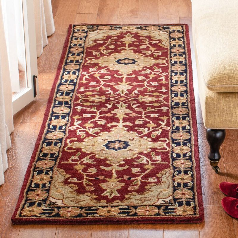Heritage HG760 Handmade Accent Rug - 2'x3' - Red/Black - Safavieh