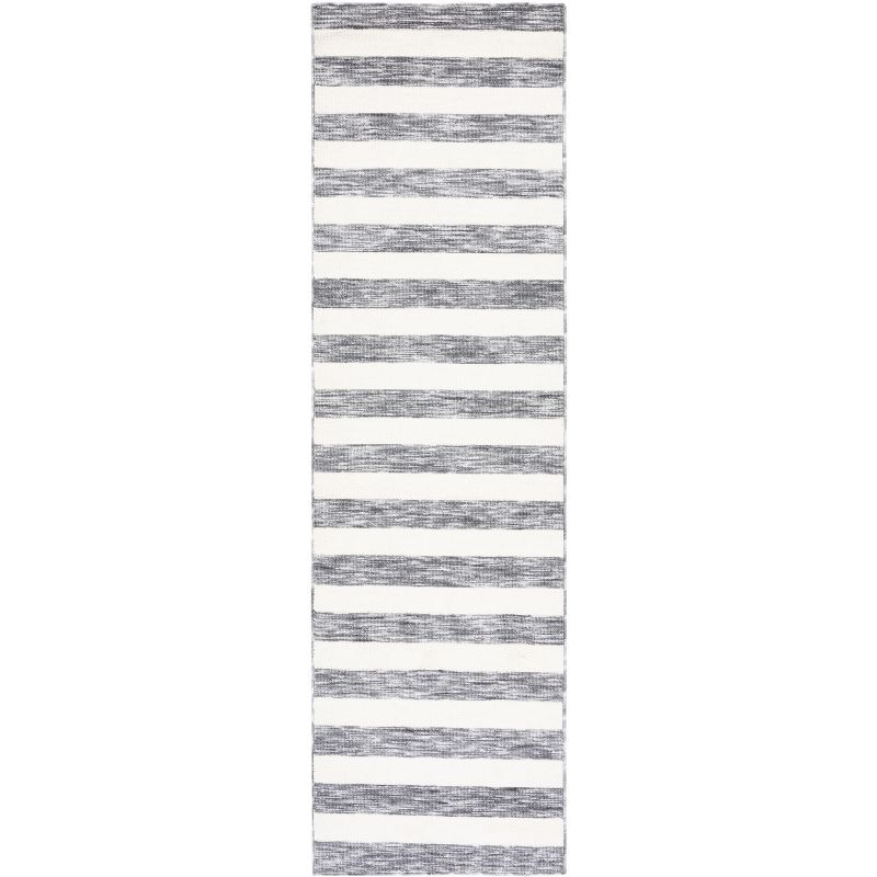 Easy Care ECR115 Power Loomed Machine Washable Indoor Runner - Dark Grey/Ivory - 2'3"x6' - Safavieh