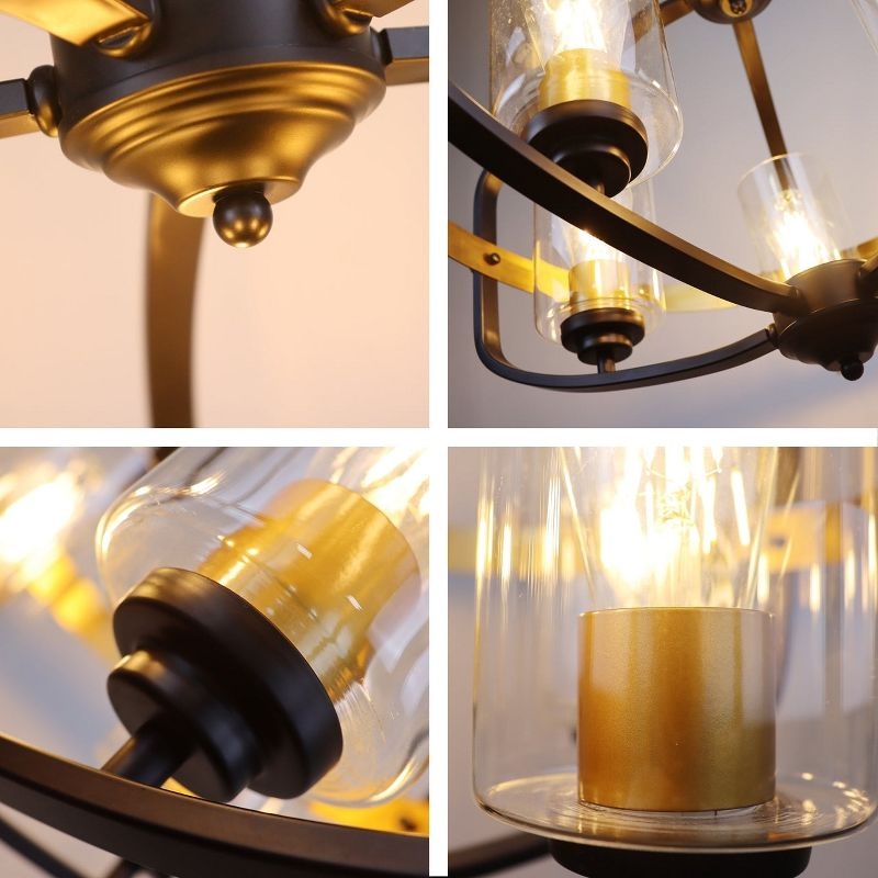 Chloe Lighting Contemporary-Style Black/bronze 5 Light Large Pendant 24" Wide