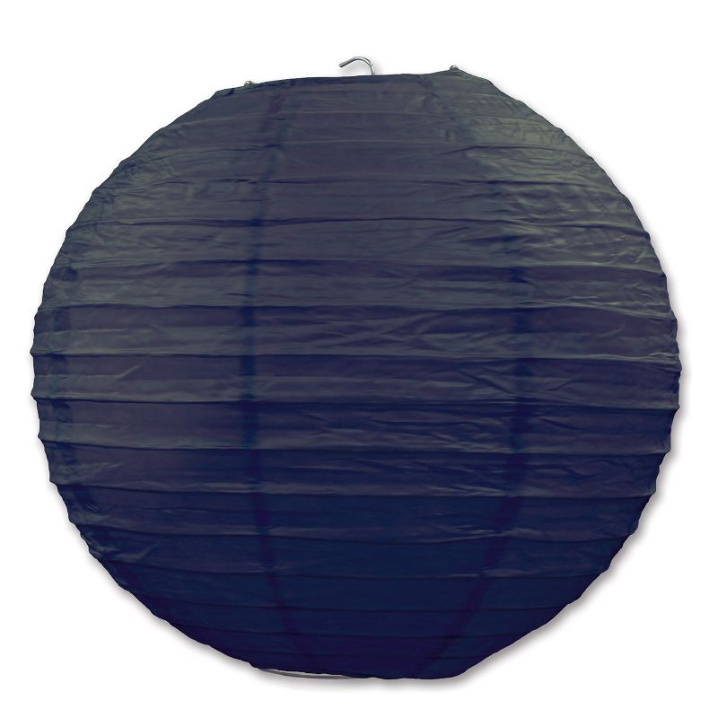 Beistle Paper Lanterns, 9.5", (3/Pkg) Black
