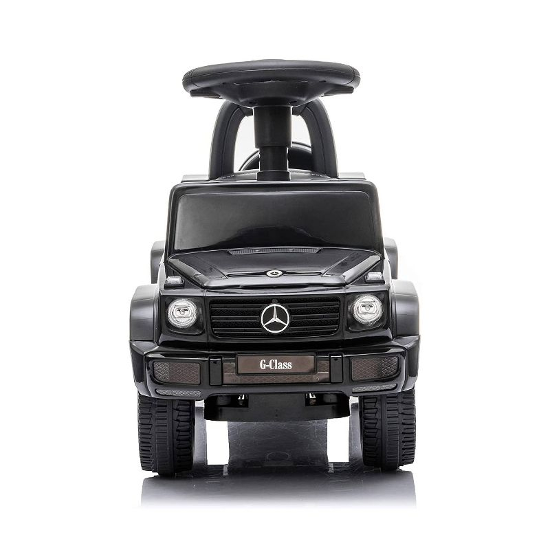 Best Ride On Cars Realistic Children's Mercedes G-Wagon Foot to Floor Ride Along Car & Push Behind Walker with Hidden Storage and Support Bar, Black