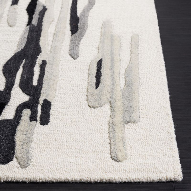 Rodeo Drive RD858 Hand Tufted Area Rug - Ivory/Black - 3'x5' - Safavieh.