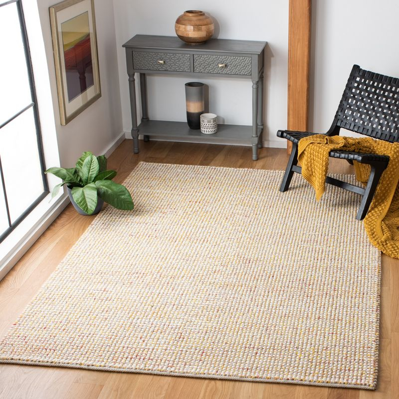 Vermont VRM401 Hand Woven Area Rug - Ivory/Gold - 4'x6' - Safavieh.