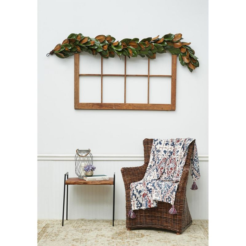 C&F Home 50" x 60" Taarush Red & Blue Grunge Pattern w/ Tassels Cotton Super Soft Cozy Accent Throw Blanket